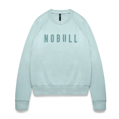 Blue Haze NOBULL Crew Sweatshirt Flat Lay Angle.