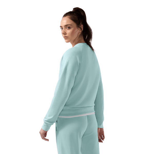 Blue Haze NOBULL Crew Sweatshirt Back On Body Angle.