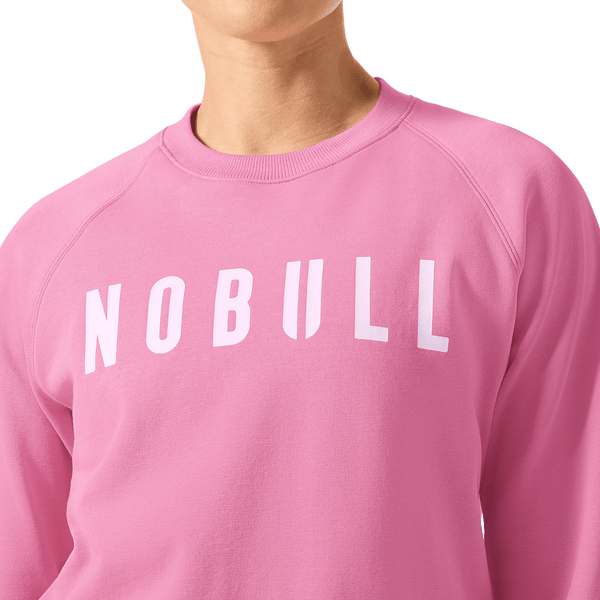 Women's Soft Pink NOBULL Crew Front Detail Angle.