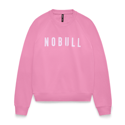 Women's Soft Pink NOBULL Crew Flat Lay Angle.