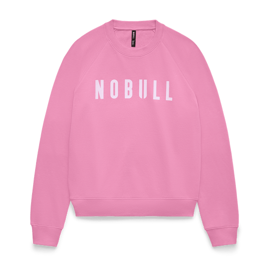 Women's Soft Pink NOBULL Crew Flat Lay Angle.