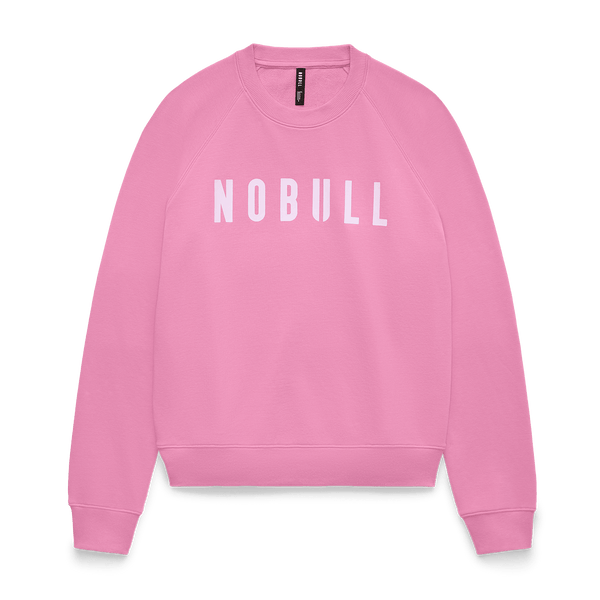 Women's Soft Pink NOBULL Crew Flat Lay Angle.