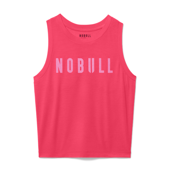 Women's Punch NOBULL Fitted Tank Flat Lay Angle.