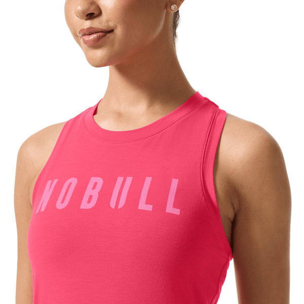 Women's Punch NOBULL Fitted Tank Front Detail Angle.
