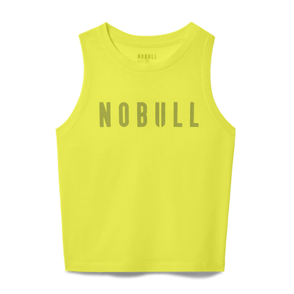 Women's Zest NOBULL Fitted Tank Flat Lay Angle.