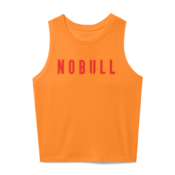 Women's Flare NOBULL Fitted Tank Flat Lay Angle.