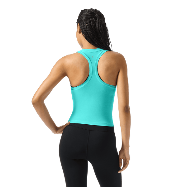 Women's Aqua Wash Fitted Tank Back Waist Up Angle.