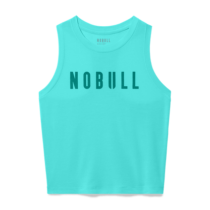 Women's Aqua Wash Fitted Tank Flat Lay Angle.