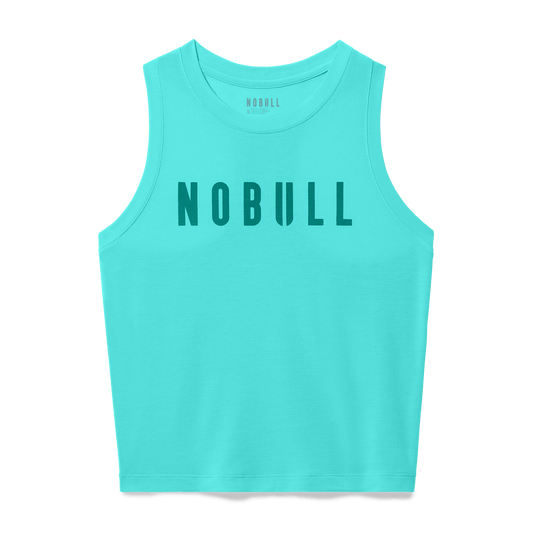 Women's Aqua Wash Fitted Tank Flat Lay Angle.