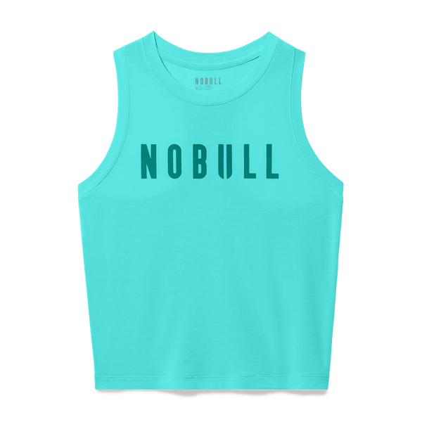 Women's Aqua Wash Fitted Tank Flat Lay Angle.