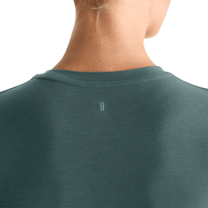 Women's Silver Pine NOBULL Fitted Tee Detail Angle.