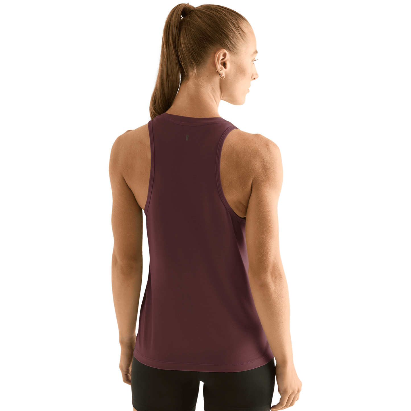Women's Dark Burgundy NOBULL High-Neck Tank Back Angle.