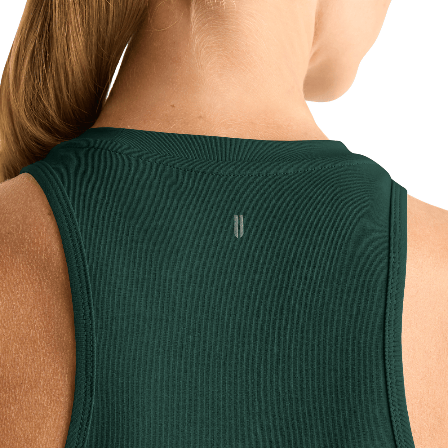Women's Dark Ivy NOBULL High Neck Tank U Logo Angle.