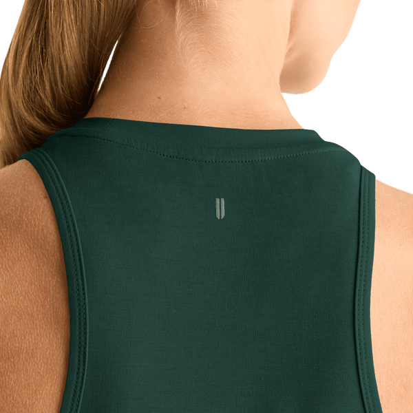 Women's Dark Ivy NOBULL High Neck Tank U Logo Angle.