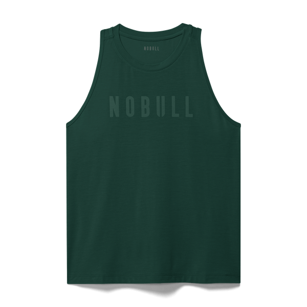 Women's Dark Ivy NOBULL High Neck Tank Flat Lay Angle.