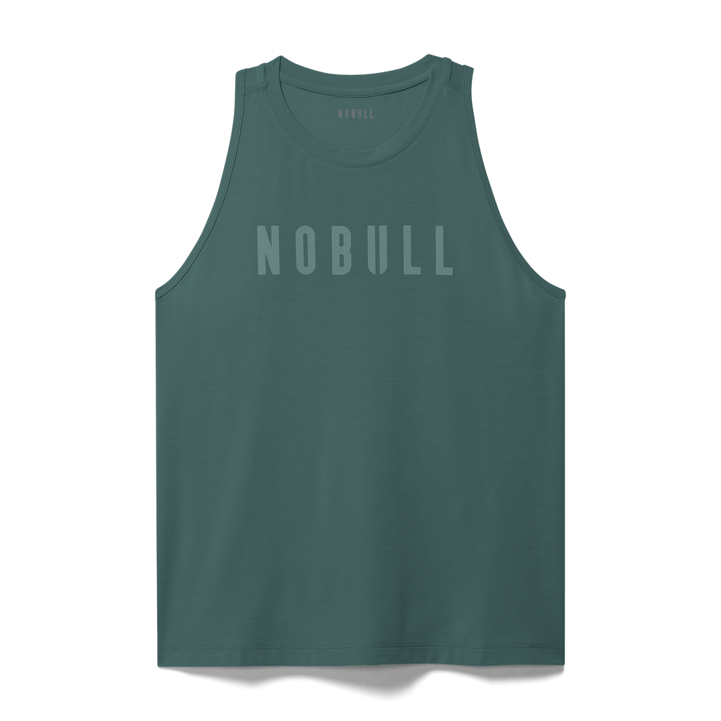 Women's Silver Pine NOBULL High-Neck Tank Flat Lay Angle.