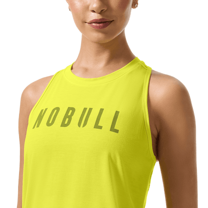 Women's Zest NOBULL High-Neck Tank Front Detail Angle.