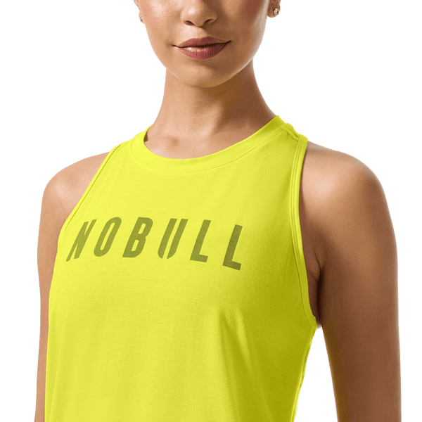Women's Zest NOBULL High-Neck Tank Front Detail Angle.