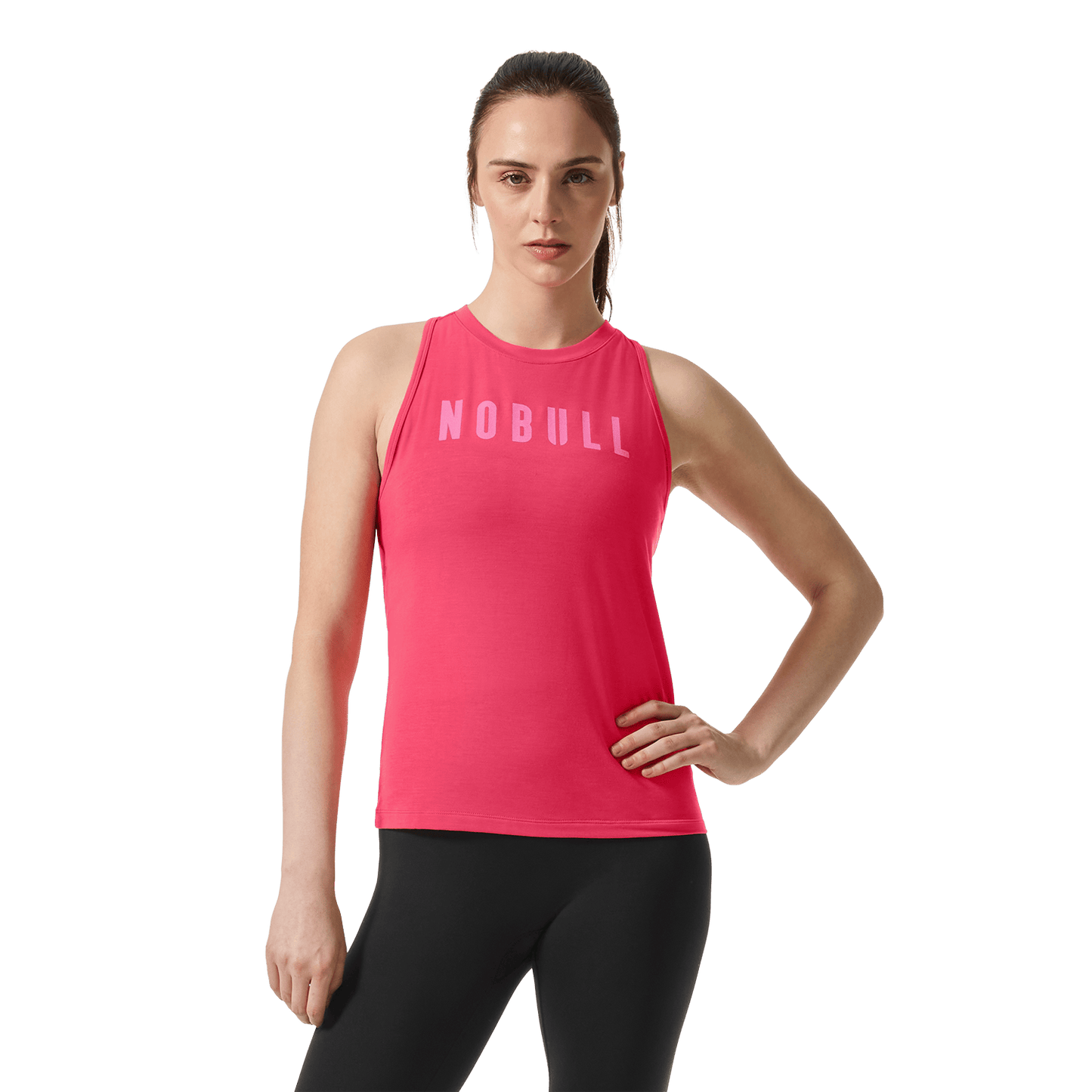 Women's Punch NOBULL High-Neck Tank Front On Body Angle.
