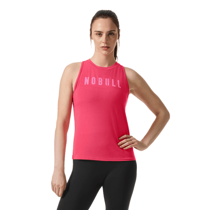 Women's Punch NOBULL High-Neck Tank Front On Body Angle.
