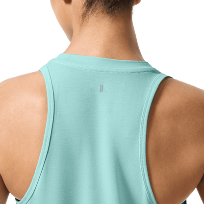 Women's Blue Haze NOBULL High-Neck Tank Back Detail Angle.