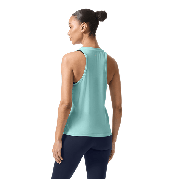 Women's Blue Haze NOBULL High-Neck Tank Back On Body Angle.