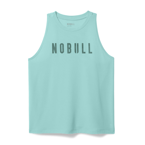 Women's Blue Haze NOBULL High-Neck Tank Flat Lay Angle.