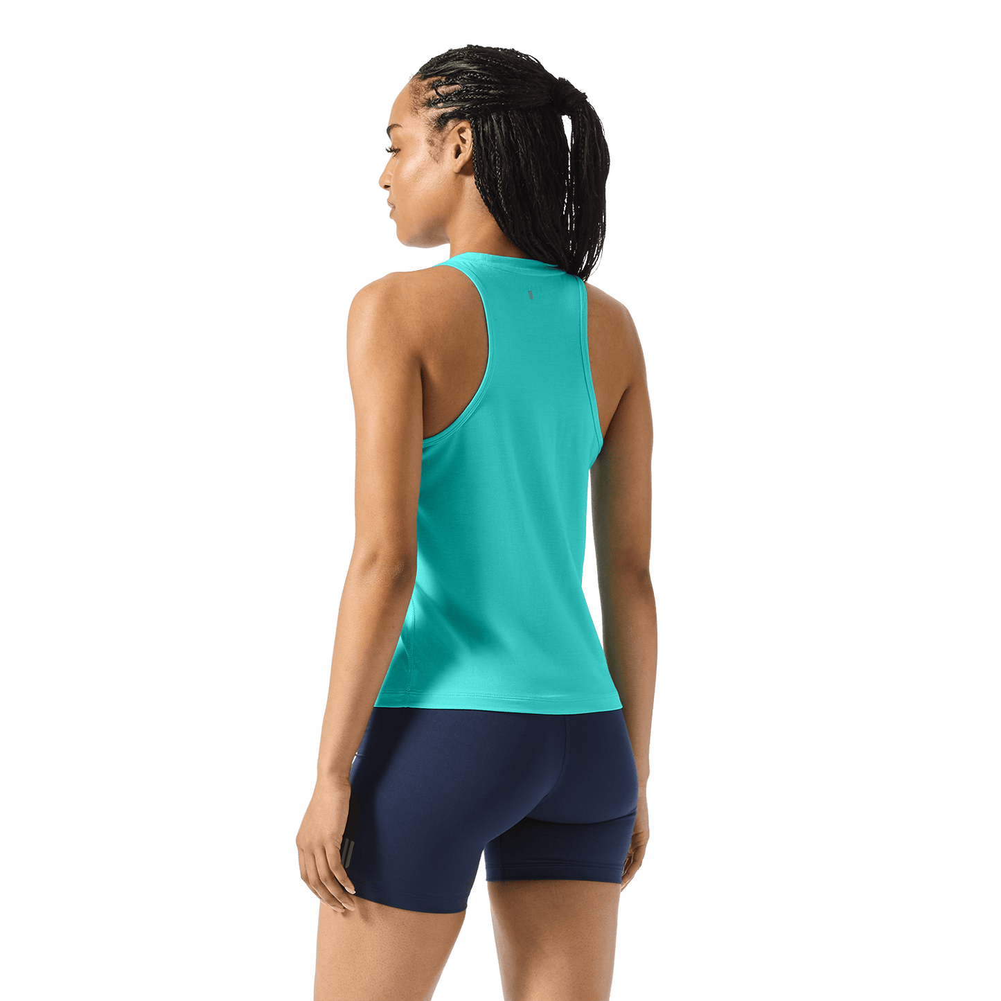 Women's Aqua Wash NOBULL High-Neck Tank Back Waist Up Angle.
