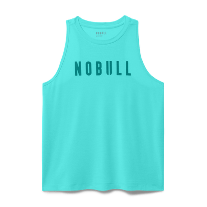 Women's Aqua Wash NOBULL High-Neck Tank Flat Lay Angle.