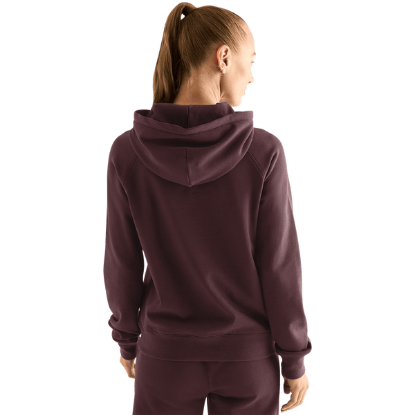 Women's NOBULL Dark Burgundy Hoodie Back Angle.