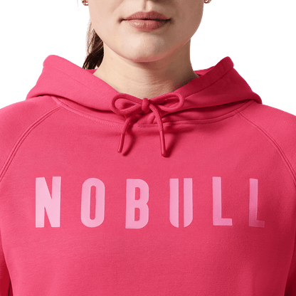 Women's Punch NOBULL Hoodie Front Detail Angle.