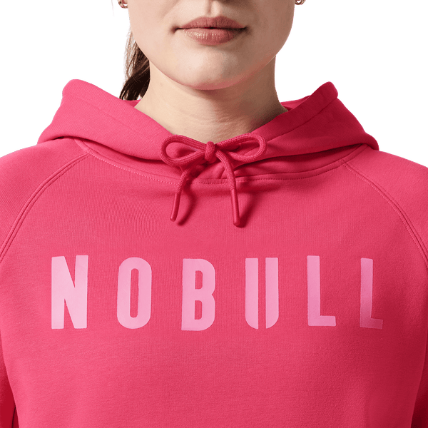 Women's Punch NOBULL Hoodie Front Detail Angle.