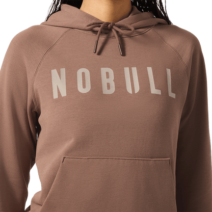 Women's Acorn NOBULL Hoodie Front Detail Angle.