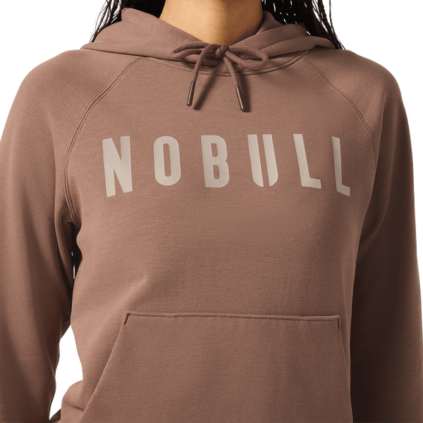 Women's Acorn NOBULL Hoodie Front Detail Angle.