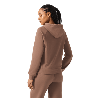 Women's Acorn NOBULL Hoodie Back Waist Up Angle.