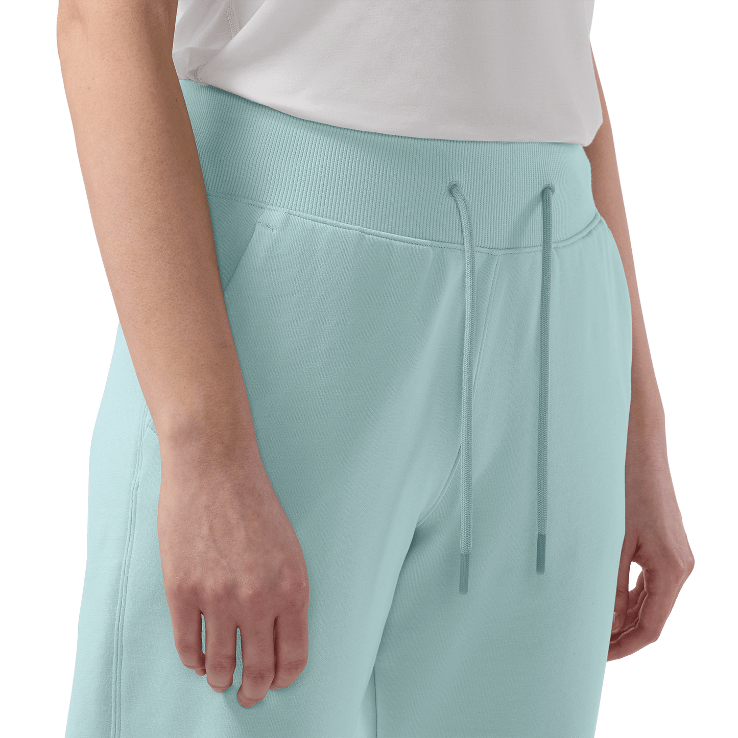 Women's Blue Haze NOBULL Jogger Drawstring Detail Angle.