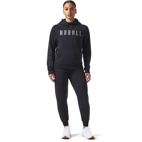 Women's Black NOBULL Joggers Front On Body Angle.