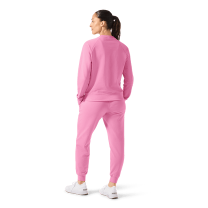 Women's Soft Pink NOBULL Jogger Back Full Body Angle.