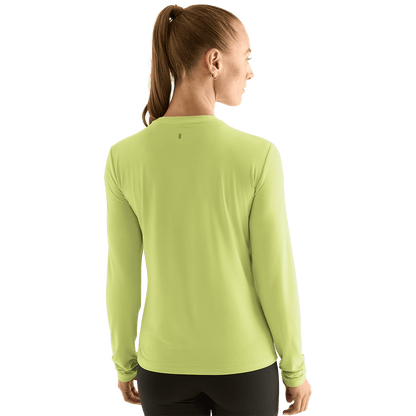 Women's Pear NOBULL Long Sleeve Tee Back Angle.