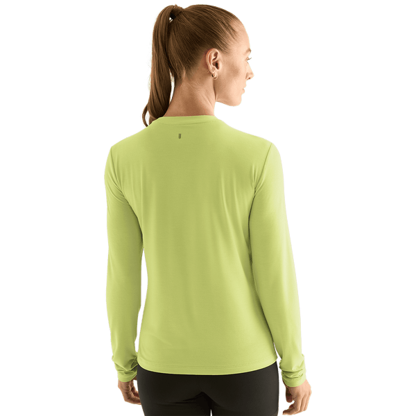Women's Pear NOBULL Long Sleeve Tee Back Angle.