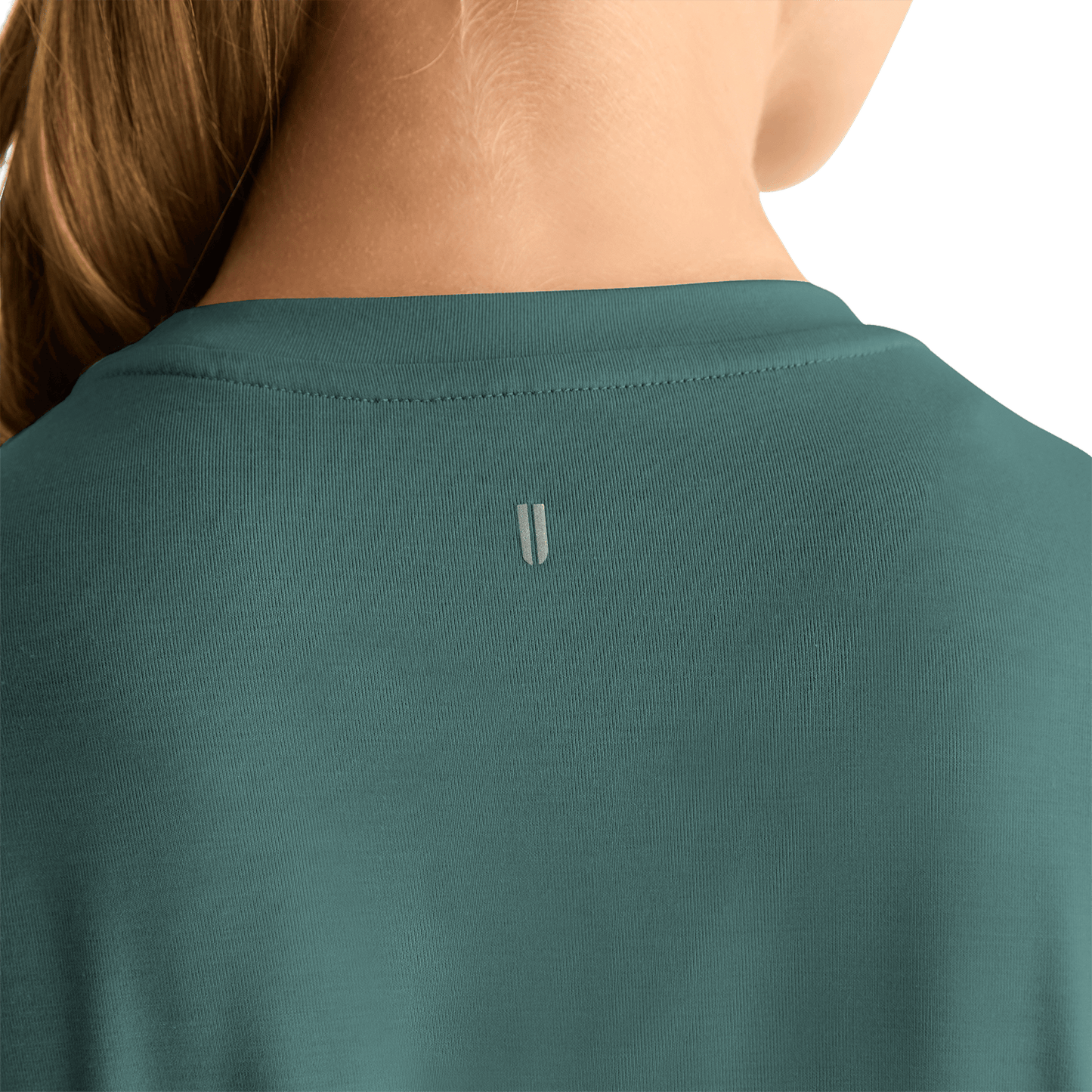 Women's Silver Pine Long Sleeve Tee Detail Angle.