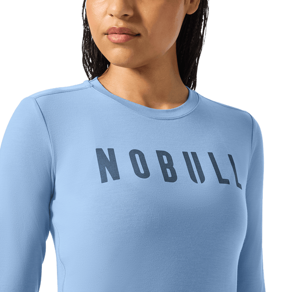 Women's Harbor NOBULL Long Sleeve Tee Front Detail Angle.
