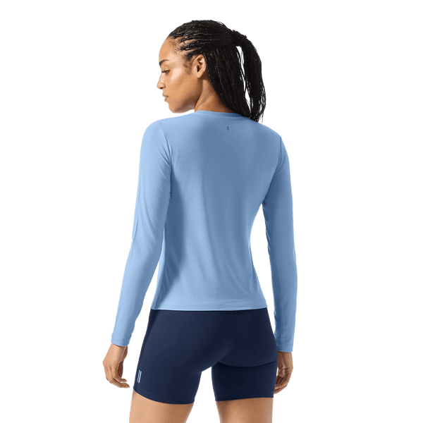 Women's Harbor NOBULL Long Sleeve Tee Front Back Waist Up Angle.