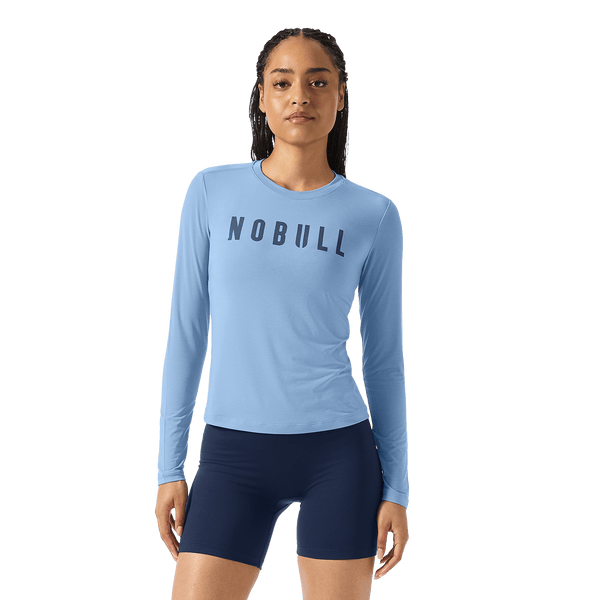 Women's Harbor NOBULL Long Sleeve Tee Front Waist Up Angle.