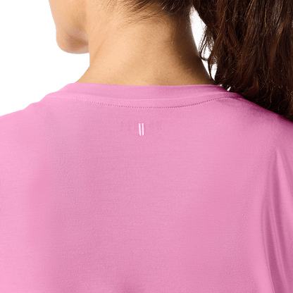 Soft Pink NOBULL Long Sleeve Tee Back Detail Angle.