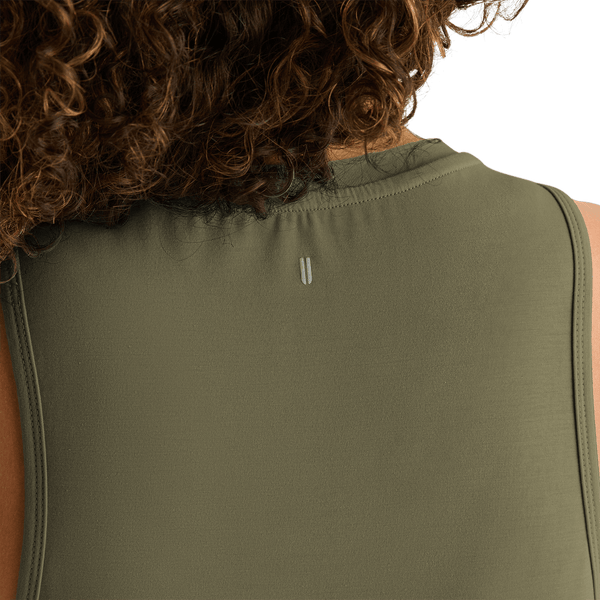 Women's Oak Grove Muscle Tank U Logo Angle.