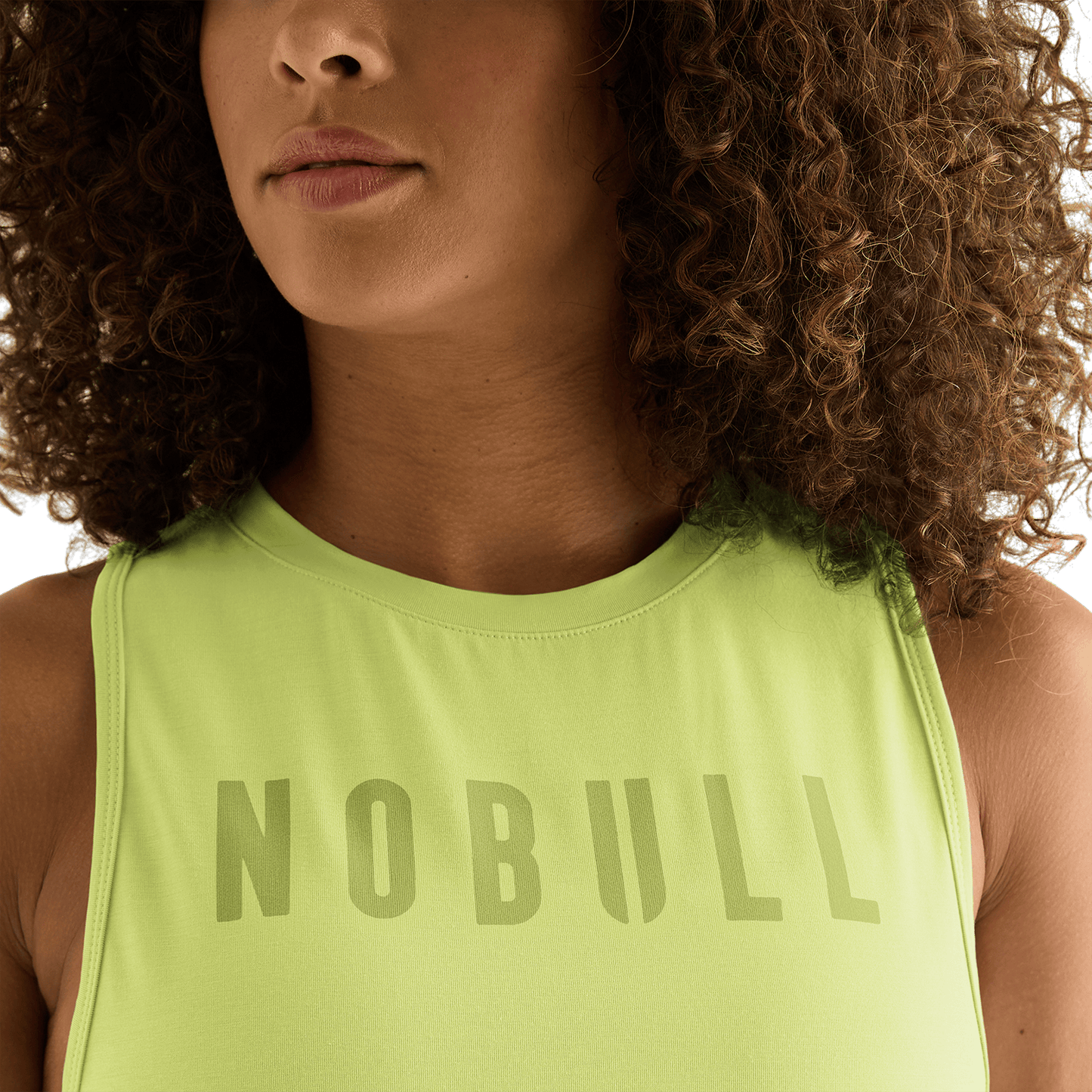 Women's Pear NOBULL Muscle Tank Detail Angle.