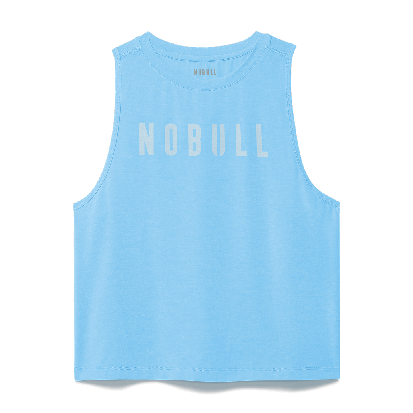 Women's Alaskan Blue NOBULL Muscle Tank Flat Lay Angle.