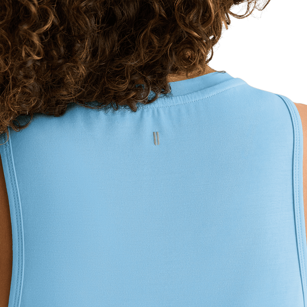 Women's Alaskan Blue NOBULL Muscle Tank Back Detail Angle.