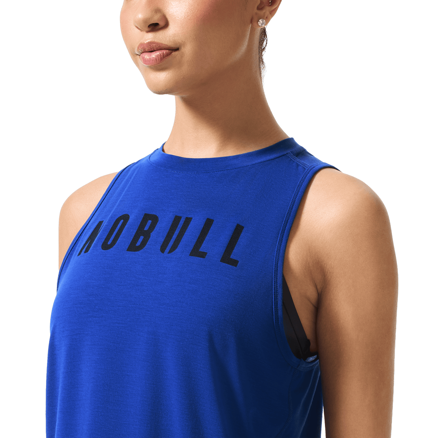 Women's Surf NOBULL Muscle Tank Front Detail Angle.